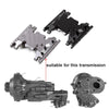 Metal Double Speed Transmission Mount Gearbox Holder for 1/10 RC Crawler Axial SCX10 II UMG10 4WD AXI90075 - 1 Set Black