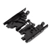 Metal Double Speed Transmission Mount Gearbox Holder for 1/10 RC Crawler Axial SCX10 II UMG10 4WD AXI90075 - 1 Set Black