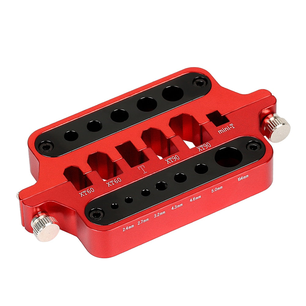 Metal Mini T Plug XT60 XT90 Connector Welding Station Soldering Tool Holder for RC Model Car Boat Drone - 1Pc Red