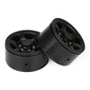 Plastic 1.55" Beadlock Wheel Rim for 1/10 RC Crawler Car Axial 90069 D90 TF2 Tamiya CC01 LC70 MST JIMNY - 4Pc Set Black