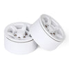 Plastic 1.55" Beadlock Wheel Rim for 1/10 RC Crawler Car Axial 90069 D90 TF2 Tamiya CC01 LC70 MST JIMNY - 4Pc Set White