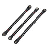 313MM Wheelbase Aluminum Alloy Link Plastic Rod End Unassembled Kit for 1/10 RC Crawler Car Axial SCX10 - 8Pc Black