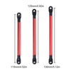 313MM Wheelbase Aluminum Alloy Link Plastic Rod End Unassembled Kit for 1/10 RC Crawler Car Axial SCX10 - 8Pc Red