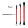 313MM Wheelbase Aluminum Alloy Link Plastic Rod End Unassembled Kit for 1/10 RC Crawler Car Axial SCX10 - 8Pc Red