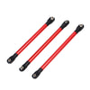 313MM Wheelbase Aluminum Alloy Link Plastic Rod End Unassembled Kit for 1/10 RC Crawler Car Axial SCX10 - 8Pc Red