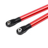 313MM Wheelbase Aluminum Alloy Link Plastic Rod End Unassembled Kit for 1/10 RC Crawler Car Axial SCX10 - 8Pc Red