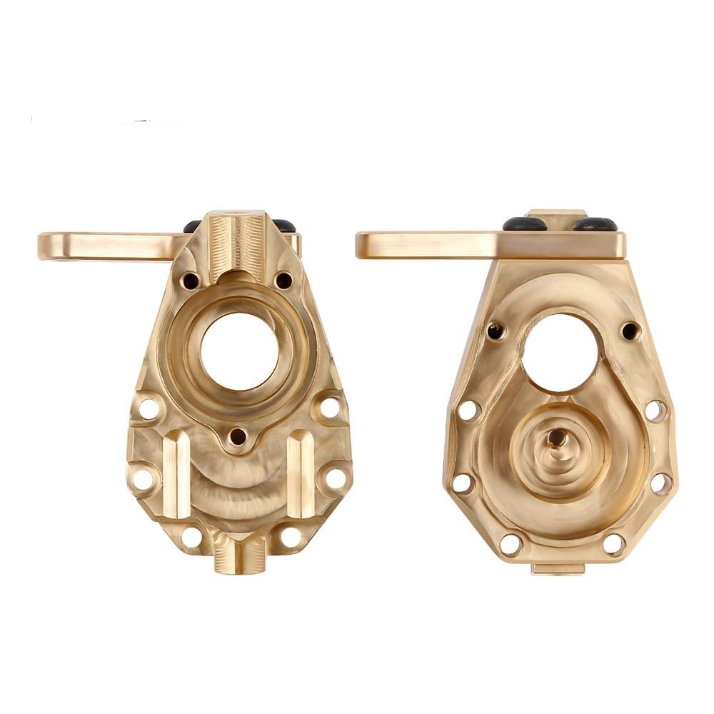 Brass Portal Drive Housing Heavy Counterweight (Style A) for 1/10 RC Crawler Traxxas TRX-4 8252 Upgrade Parts - 2Pc Set