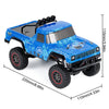 2.4G 1:18 Scale RTR RC Rock Crawler Car Off Road Climbing RC Vehicle Truck Remote Control Pickup RC Car Toy - 1 Set Blue