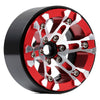 Aluminum Alloy 2.0inch Beadlock Wheel Rims fit 1.9inch Tires for 1/10 RC Crawler Axial SCX10 90046  Traxxas TRX4 D90 - 4Pc Red