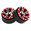 Aluminum Alloy 2.0inch Beadlock Wheel Rims fit 1.9inch Tires for 1/10 RC Crawler Axial SCX10 90046  Traxxas TRX4 D90 - 4Pc Red