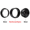 Metal 1.9" Beadlock 12-Holes Wheel Rim Hub for 1/10 RC Crawler Car Axial SCX10 90046 D90 Traxxas TRX-4 - 4Pc Black