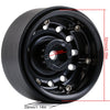 Metal 1.9" Beadlock 12-Holes Wheel Rim Hub for 1/10 RC Crawler Car Axial SCX10 90046 D90 Traxxas TRX-4 - 4Pc Black