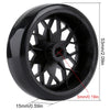 Plastic 53*15mm Wheel Rim Hub Tires Set for 1:10 RC Car Truck WPL D12 Upgrade Parts - 4Pc Black