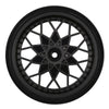 Plastic 53*15mm Wheel Rim Hub Tires Set for 1:10 RC Car Truck WPL D12 Upgrade Parts - 4Pc Black