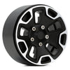 Metal 1.9" Beadlock Wheel Rims Hub for 1/10 RC Crawler Car Jeep Wrangler Axial SCX10 90046 Traxxas TRX4 - 4Pc Black