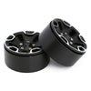 Metal 1.9" Beadlock Wheel Rims Hub for 1/10 RC Crawler Car Jeep Wrangler Axial SCX10 90046 Traxxas TRX4 - 4Pc Black