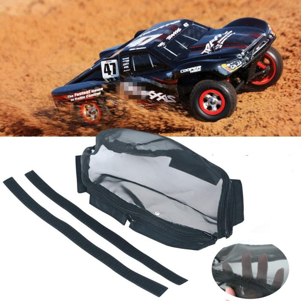 Zipper-Type Protective Chassis Cover Dirt Dust Resist Guard Cover for 1/10 TRAXXAS SLASH 4x4(4WD) Not LCG Rc Car Parts - 1 Set Black