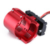 Metal Dual Fan 41-43mm Motor Radiator Heat Sink for 1/8 RC Car Monster Truck Traxxas SUMMIT E-REVO - 1 Set Red