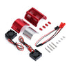 Metal Dual Fan 41-43mm Motor Radiator Heat Sink for 1/8 RC Car Monster Truck Traxxas SUMMIT E-REVO - 1 Set Red