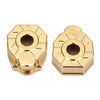 Outer Portal Drive Housing Brass Heavy Counterweight 41g/pc for 1/10 RC Crawler Traxxas TRX-4 TRX-6 8251 Upgrade Parts - 2Pc Set