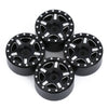 1.0" Beadlock CNC Micro Crawler Alloy Wheel Rim Hub for 1/24 RC Crawler Car Axial SCX24 90081 AXI00001 - 4Pc Black