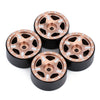 1.0" Beadlock CNC Micro Crawler Alloy Wheel Rim Hub for 1/24 RC Crawler Car Axial SCX24 90081 AXI00001 - 4Pc Copper