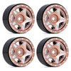 1.0" Beadlock CNC Micro Crawler Alloy Wheel Rim Hub for 1/24 RC Crawler Car Axial SCX24 90081 AXI00001 - 4Pc Copper