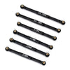 CNC Aluminum Alloy Chassis Links Set for 1/24 RC Crawler Car Axial SCX24 AXI00002T1 AXI00002T2 2019 Jeep Wrangler JLU CRC - Black