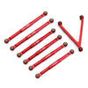 CNC Aluminum Alloy Chassis Links Set for 1/24 RC Crawler Car Axial SCX24 AXI00002T1 AXI00002T2 2019 Jeep Wrangler JLU CRC - Red