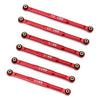 CNC Aluminum Alloy Chassis Links Set for 1/24 RC Crawler Car Axial SCX24 AXI00002T1 AXI00002T2 2019 Jeep Wrangler JLU CRC - Red