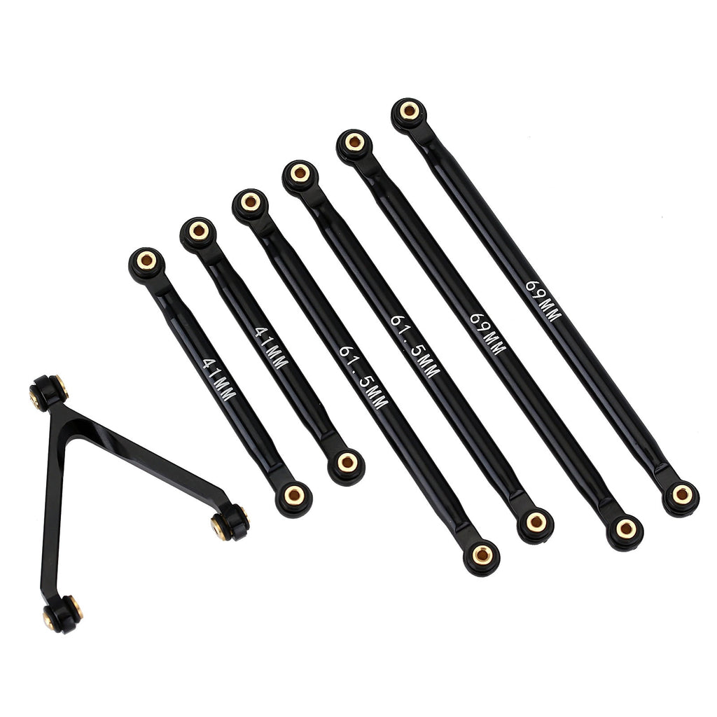 Aluminum Chassis Links Set for 1/24 RC Crawler Car LWB 133.5mm Axial SCX24 Deadbolt AXI90081 Upgrade Parts - Black