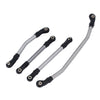 6mm Stainless Steel Steering Link Unassembled Kit for 1/10 RC Car Crawler Redcat GEN8 Upgrade Parts - 4Pc Set