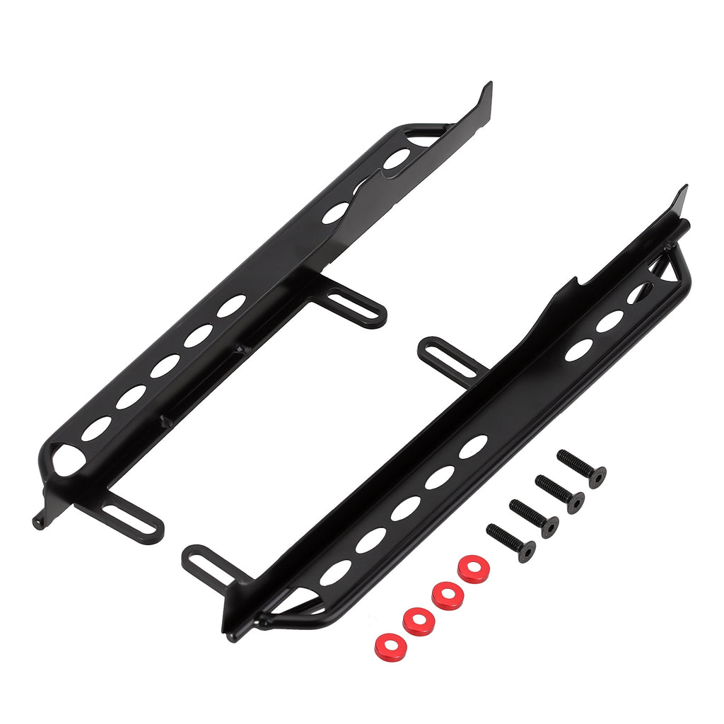 Rock Sliders Metal Pedal For 1/6 RC Crawler Car Axial SCX6 Jeep JLU Wrangler Upgrade Parts - 2Pc Black