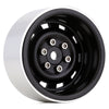 Negative Offset 3mm Metal 1.9" Beadlock Wheel Rim Hub for 1/10 RC Crawler Car Axial SCX10 90046 Traxxas TRX4 D90 - 4Pc Black