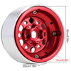 Aluminum Alloy 1.9" Beadlock Wheel Rim Hub for 1/10 RC Crawler Car Axial SCX10 90046 Traxxas TRX4 Redcat Gen8 - 4Pc Red