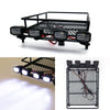 Roof Rack Luggage Carrier & Light Bar for 1/10 RC Crawler Cars - 1 Set Black