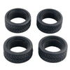 High Grip Black Rubber Tires for 1:10 RC On Road Touring Car - 4Pcs