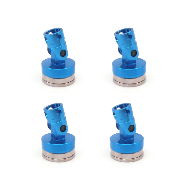 Aluminum Magnetic Stealth Invisible Body Post Mount for 1:10 RC Cars - 4Pcs Blue